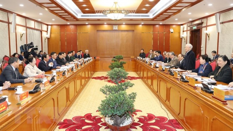 bo chinh tri lam viec voi ban thuong vu thanh uy hai phong