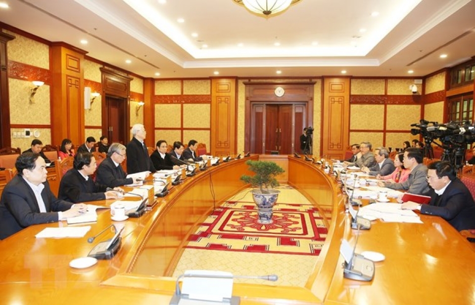 ban bi thu tw dang hop ve viec nang cao chat luong sang loc dang vien