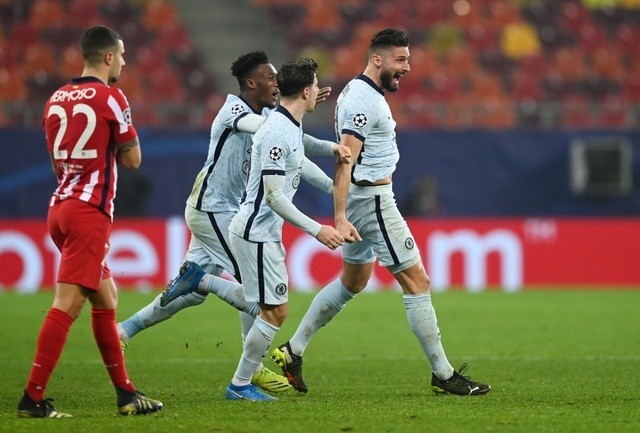 Giroud ghi bàn duy nhất giúp Chelsea thắng Atletico vào giữa tuần trước. (Nguồn: Dân trí)