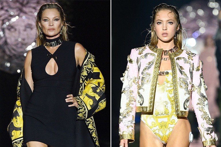 Kate Moss và con gái Lila Moss từng cùng tham gia một buổi trình diễn thời trang. (Nguồn: Getty Images)
