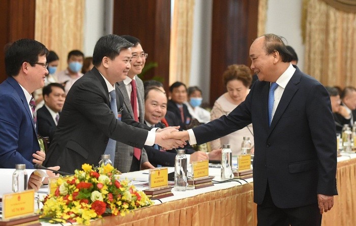 Ông Lê Đức Thọ, Ủy viên BCH Trung ương Đảng, Bí thư Đảng ủy, Chủ tịch HĐQT VietinBank là một trong những đại diện doanh nghiệp tiêu biểu tham dự Đối thoại 2045