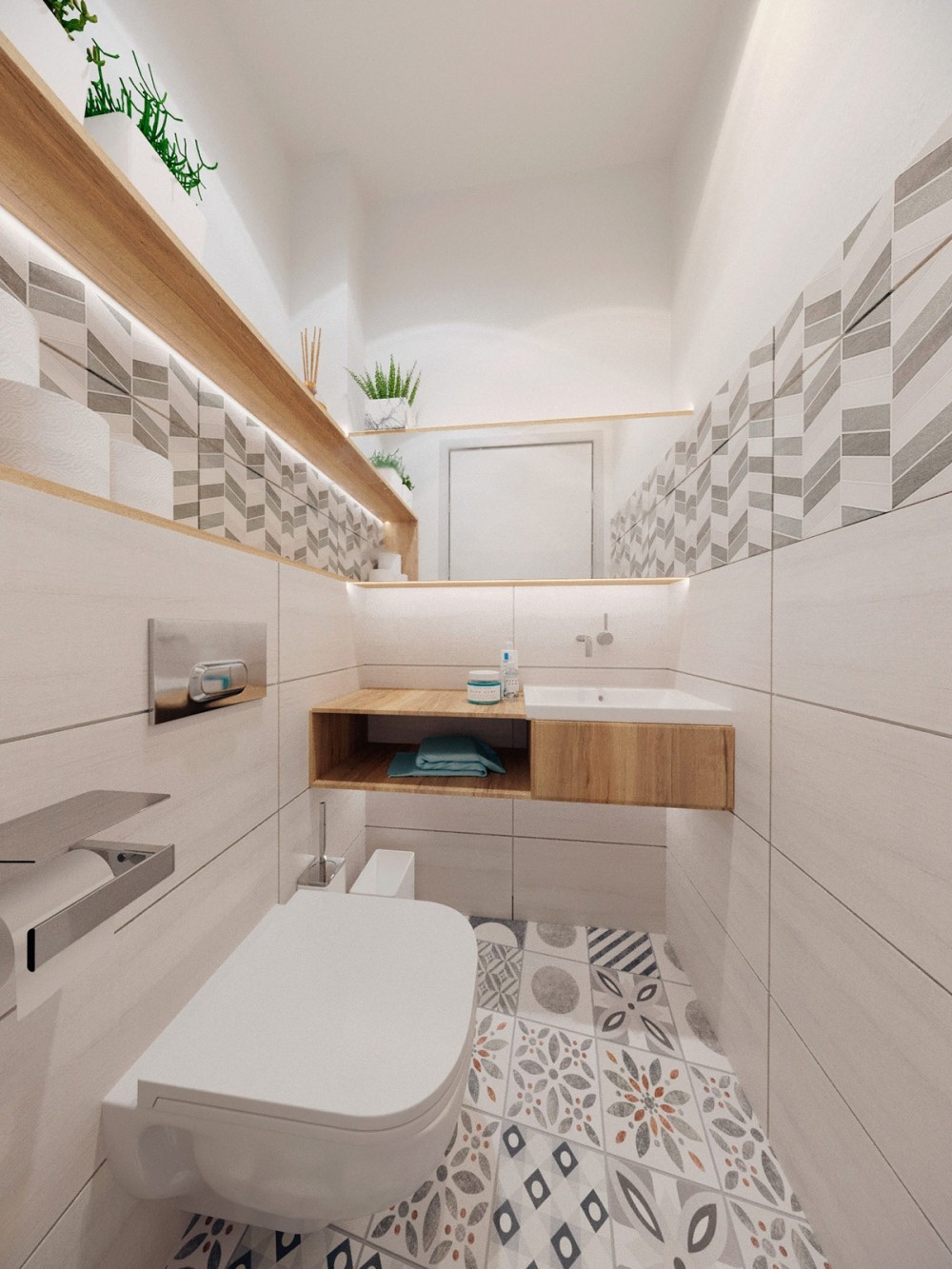 Gợi ý trang trí căn hộ ngọt ngào, xinh xắn với hoạ tiết gạch bông và tông màu trang nhã