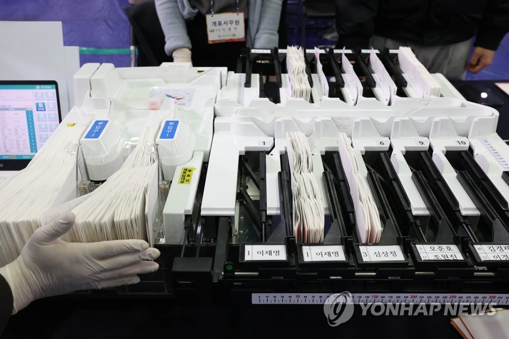 Bên trong nơi kiểm phiếu bầu Tổng thống Hàn Quốc
