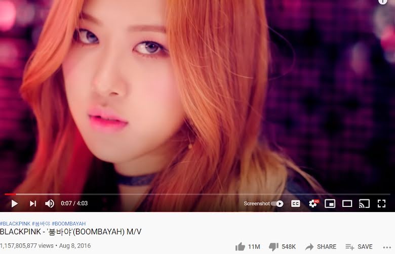 8 MV KPop nằm trong 'câu lạc bộ tỷ view' của YouTube