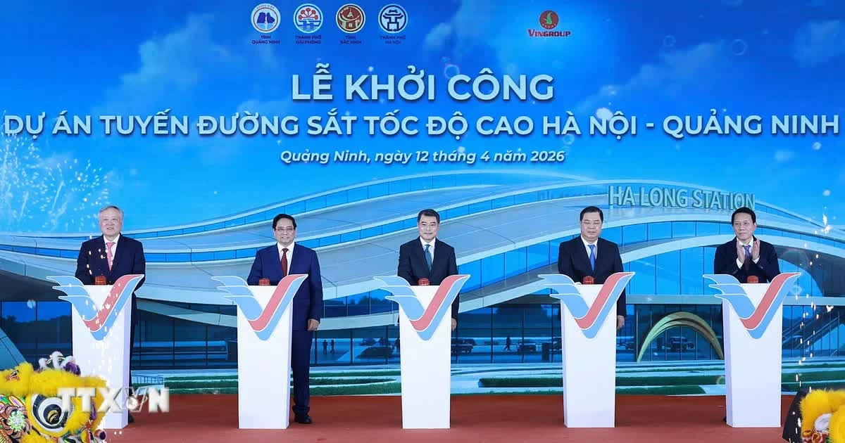 Khởi công siêu dự án đường sắt tốc độ cao Hà Nội-Quảng Ninh Khởi công siêu dự án đường sắt tốc độ cao Hà Nội-Quảng Ninh