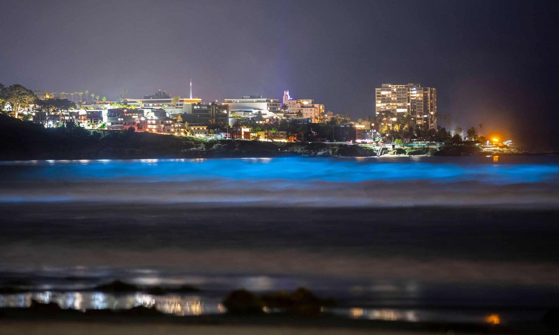 hinh anh song phat quang tren bo bien o my