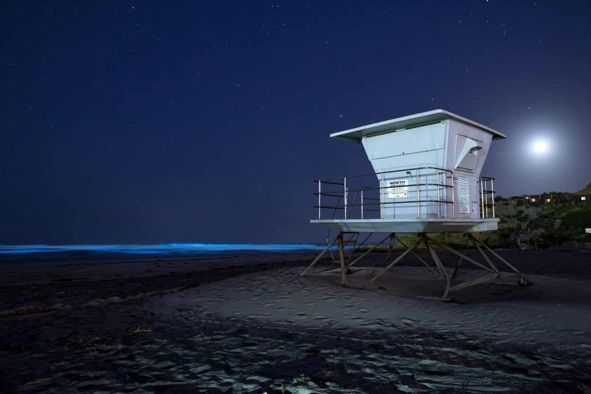 hinh anh song phat quang tren bo bien o my