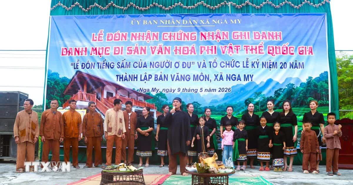 Nghệ An: Lễ đón tiếng sấm của người Ơ Đu được công nhận Di sản văn hóa phi vật thể quốc gia