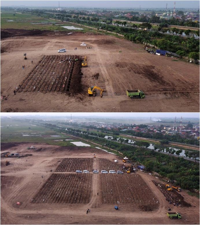 Hình ảnh đau thương nơi tâm dịch Covid 19 ở Indonesia