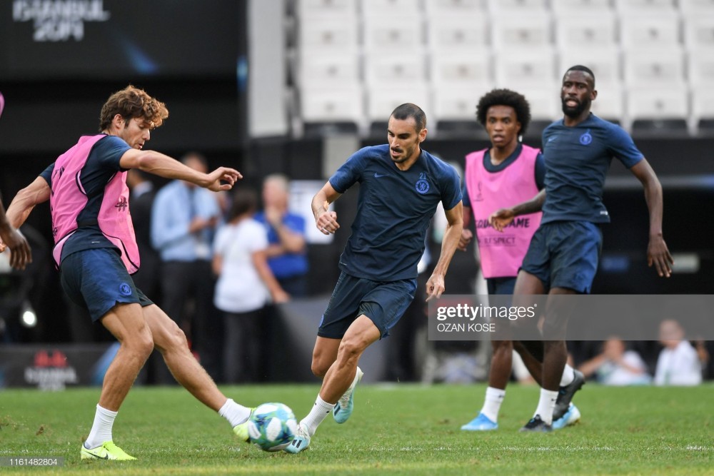 sieu cup uefa hinh anh tap luyen cua hai doi liverpool va chelsea truoc gio thi dau