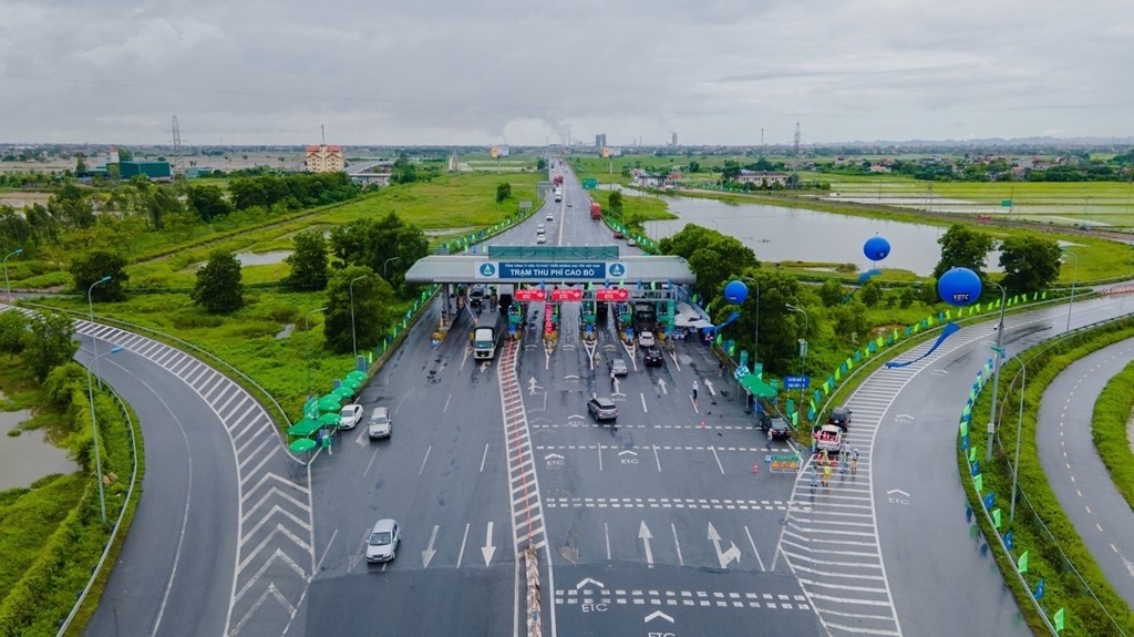 Trạm thu phí tự động trên cao tốc Cầu Giẽ - Ninh Bình. (Nguồn: TTXVN)