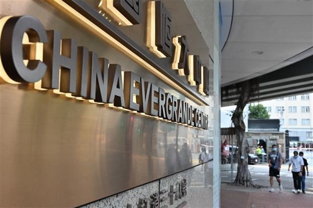Văn phòng của tập đoàn bất động sản Evergrande tại Hong Kong (Trung Quốc). (Nguồn: AFP)