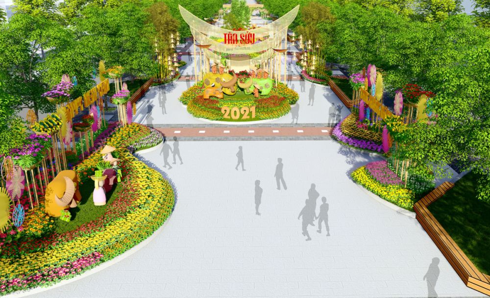 Đường hoa Nguyễn Huệ Tết Tân Sửu 2021: Thành phố phồn vinh hài hòa cùng giá trị văn hóa cốt lõi