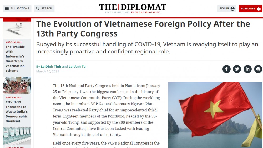 Sự phát triển trong chính sách đối ngoại của Việt Nam sau Đại hội lần thứ XIII của Đảng