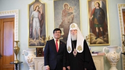 Đại sứ Nguyễn Hồng Thạch thăm, làm việc với Thượng phụ Giáo hội Chính thống giáo Ukraine