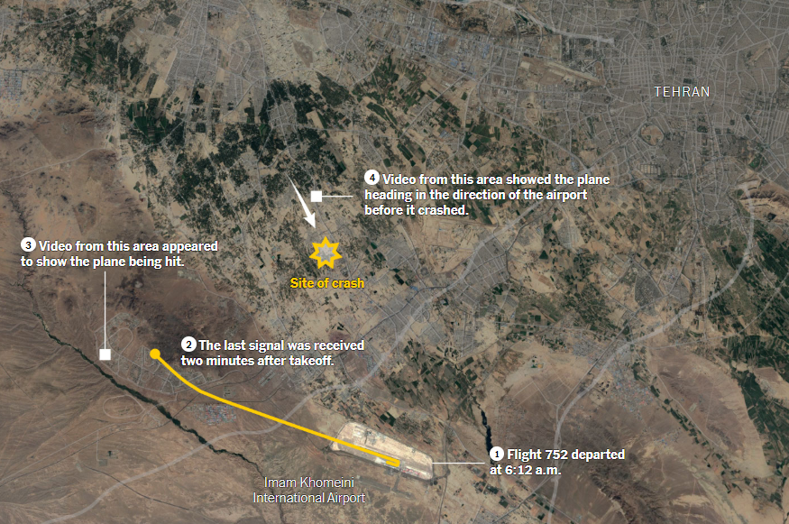 Xuất hiện video cảnh 2 tên lửa Iran đánh trúng máy bay Ukraine