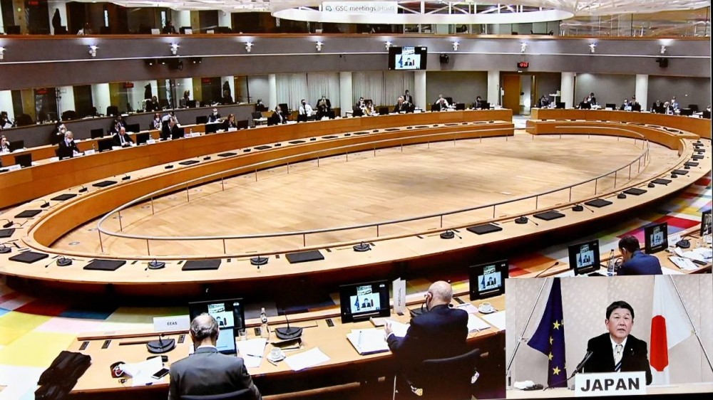 Nhật Bản mang 'Tầm nhìn Ấn Độ Dương-Thái Bình Dương tự do và rộng mở' đến EU. (Nguồn: Nikkei Asia)