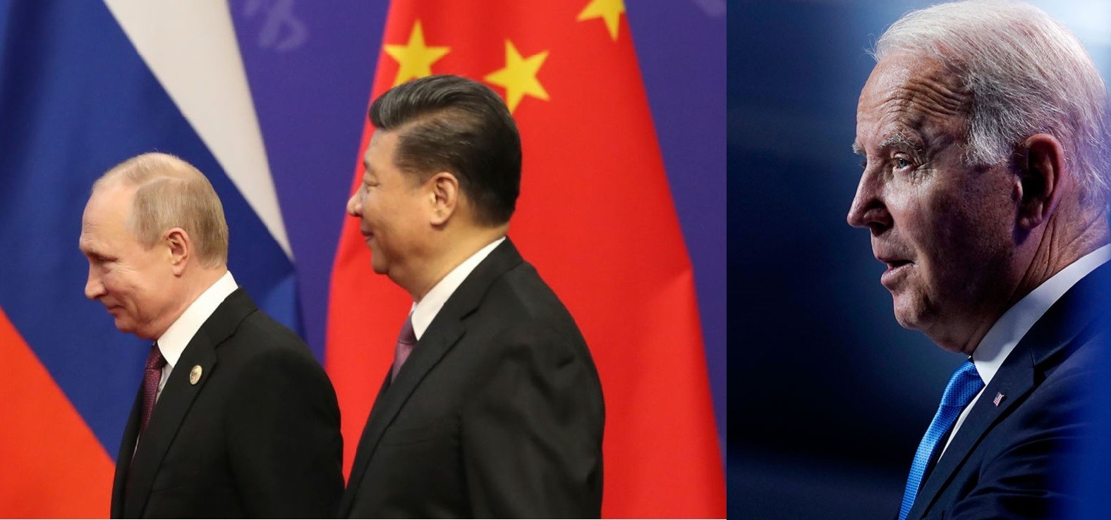 Tổng thống Mỹ bình luận về quan hệ Nga-Trung, vì sao ông Putin không bắt tay Chủ tịch Tập Cận Bình? (Nguồn: AP, Getty Images)