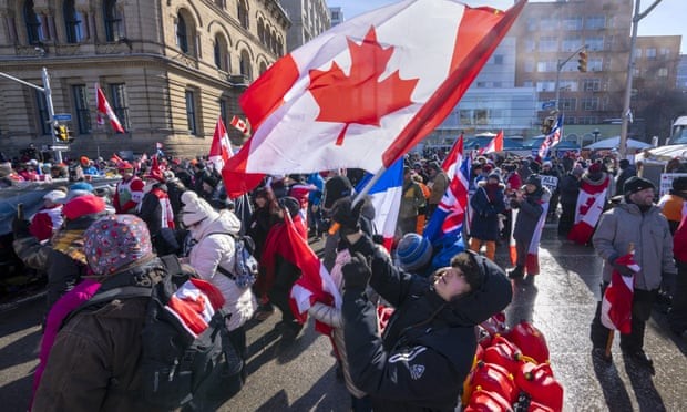 Lần đầu tiên trong lịch sử, Canada áp dụng Đạo luật khẩn cấp để ngăn chặn biểu tình. (Nguồn: AP)