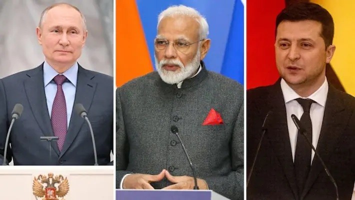 Xung đột Nga-Ukraine: Được Kiev cầu viện Ấn Độ khẩn cấp, Thủ tướng Modi điện đàm Tổng thống Nga. (Nguồn: Asianet Newsable)