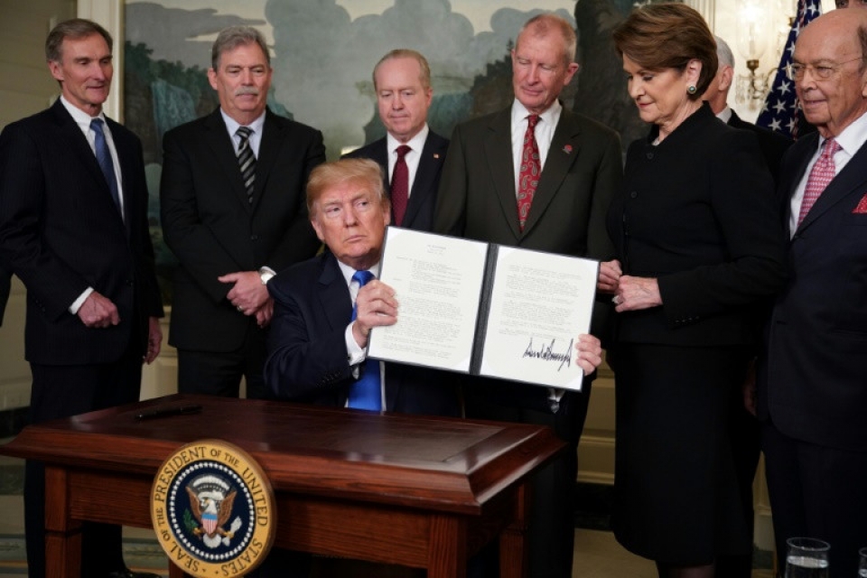 dap tra my trung quoc cong bo danh sach cac muc thue quan moi