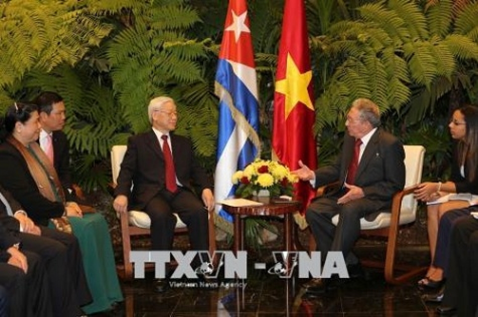Tổng Bí thư Nguyễn Phú Trọng hội đàm với Chủ tịch Cuba Raul Castro tong bi thu nguyen phu trong hoi dam voi chu tich cuba raul castro