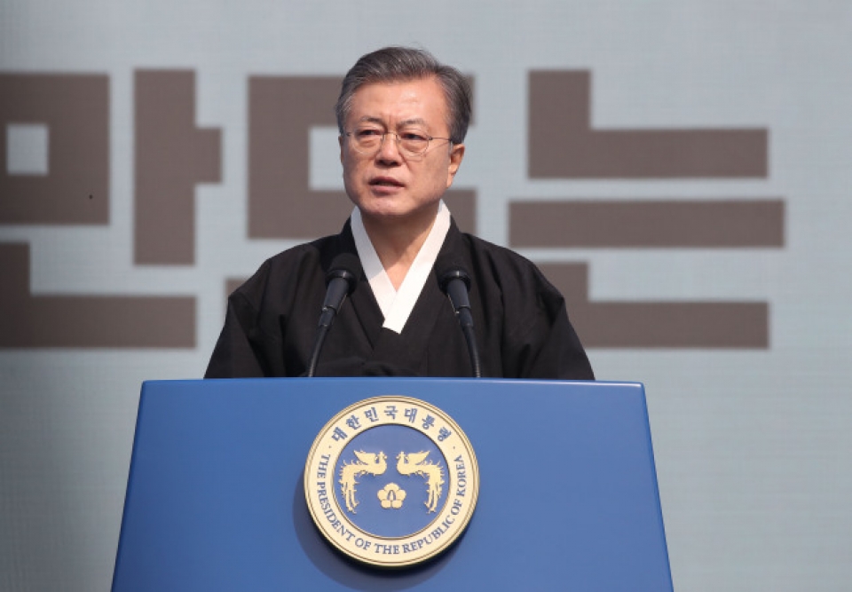 tong thong han quoc keu goi thiet lap che do moi tren ban dao trieu tien