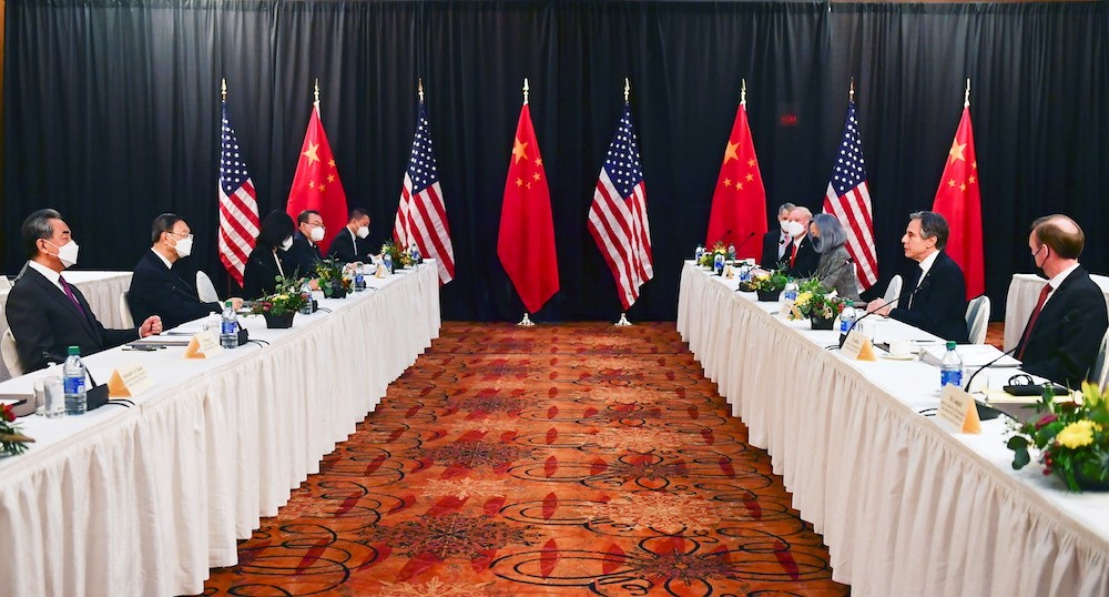Mỹ-Trung Quốc tiếp tục 'drama' trong đối thoại Alaska, Bắc Kinh cảnh báo đáp trả cứng rắn. (Nguồn: Reuters)