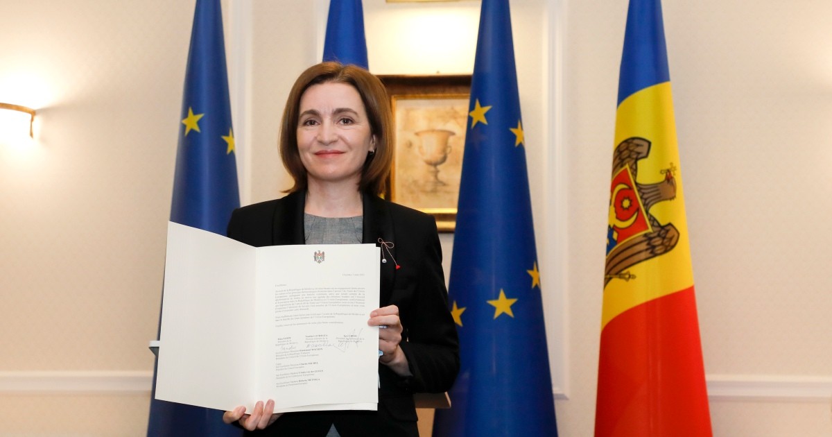 Tổng thống Moldova Maia Sandu đã ký đơn xin gia nhập Liên minh Châu Âu [EPA-EF