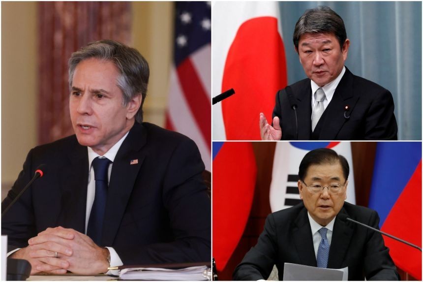 Các Ngoại trưởng Mỹ-Nhật-Hàn nhóm họp ở Anh vào tuần tới, vấn đề gì sẽ được đề cập? (Nguồn: Reuters)