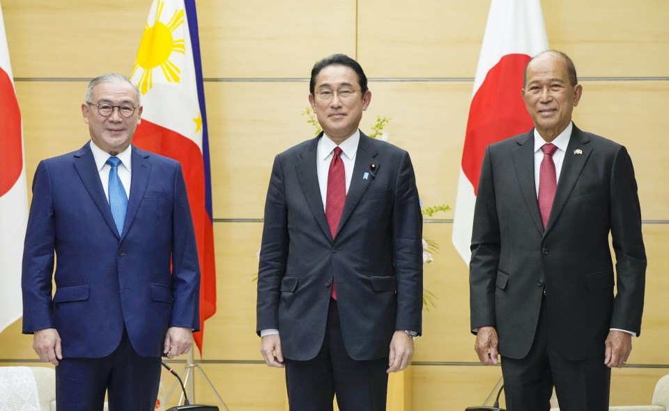 Nhật Bản-Philippines phản đối mọi động thái đơn phương thay đổi hiện trạng bằng vũ lực tại Biển Đông, Biển Hoa Đông. (Nguồn: Kyodo)