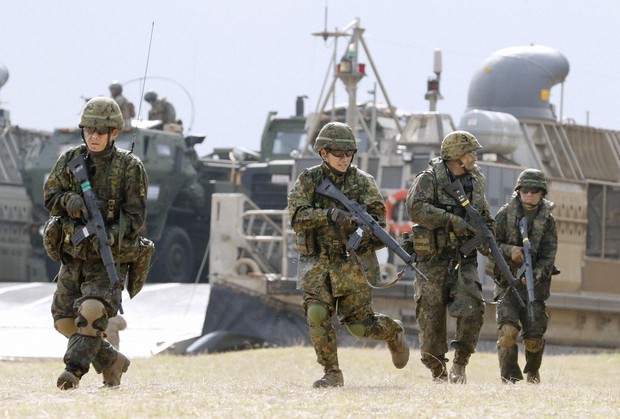 Nhật-Mỹ-Pháp lần đầu tập trận quy mô lớn, chuyên gia: 'Chắc chắn là răn đe Trung Quốc'. (Nguồn: Kyodo)