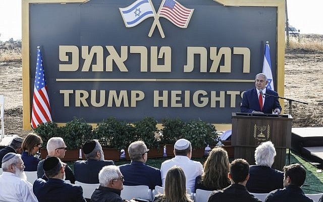 dat ten trump cho khu dinh cu tai cao nguyen golan israel ca ngoi tong thong my la nguoi ban vi dai