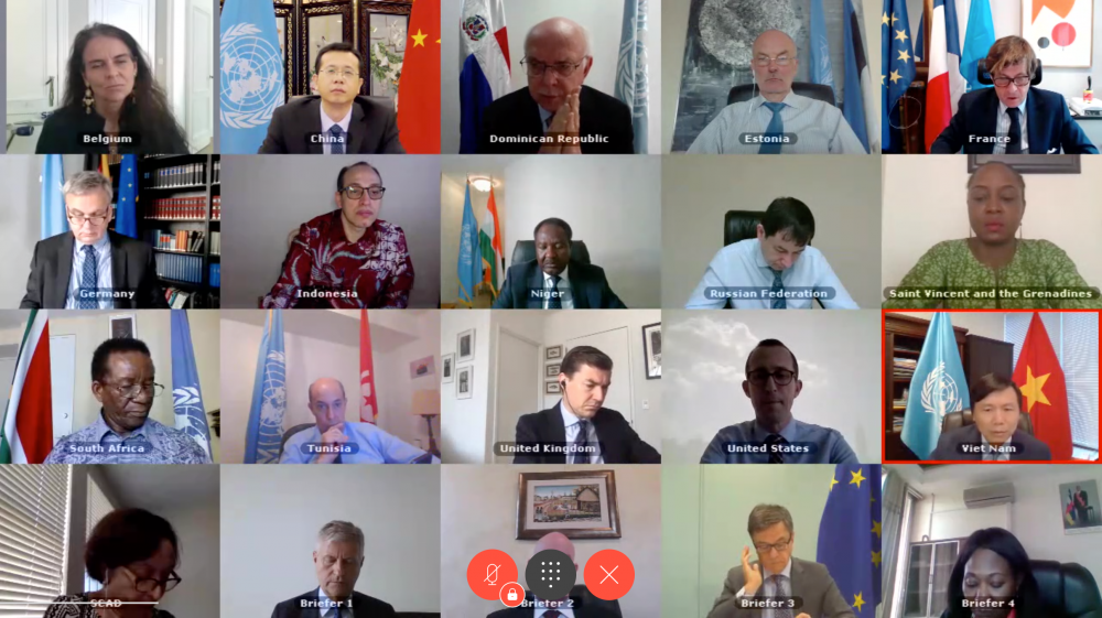 hoi dong bao an trao doi voi bo truong ngoai giao cong hoa trung phi