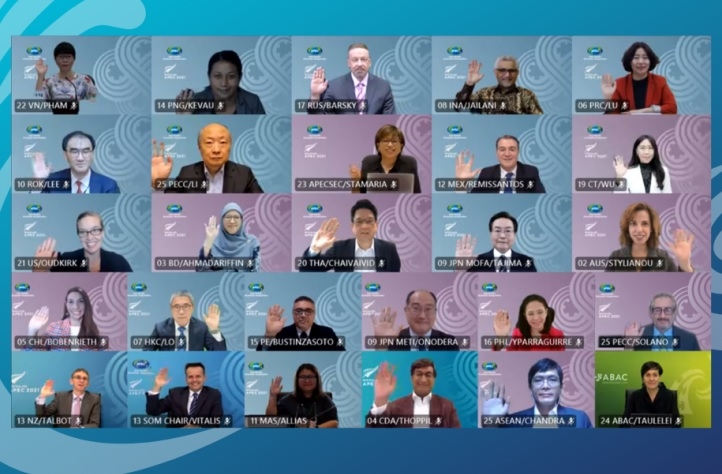 Các lãnh đạo ngành thương mại của APEC chuẩn bị thảo luận về đại dịch Covid-19. (Nguồn: Ban Thư ký APEC) Các lãnh đạo ngành thương mại của APEC chuẩn bị thảo luận về đại dịch Covid-19. (Nguồn: Ban Thư ký APEC)