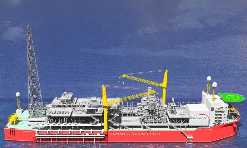 Hình ảnh tàu khai thác khí đốt Energean ở mỏ Karris. (Nguồn: Offshore-technology)