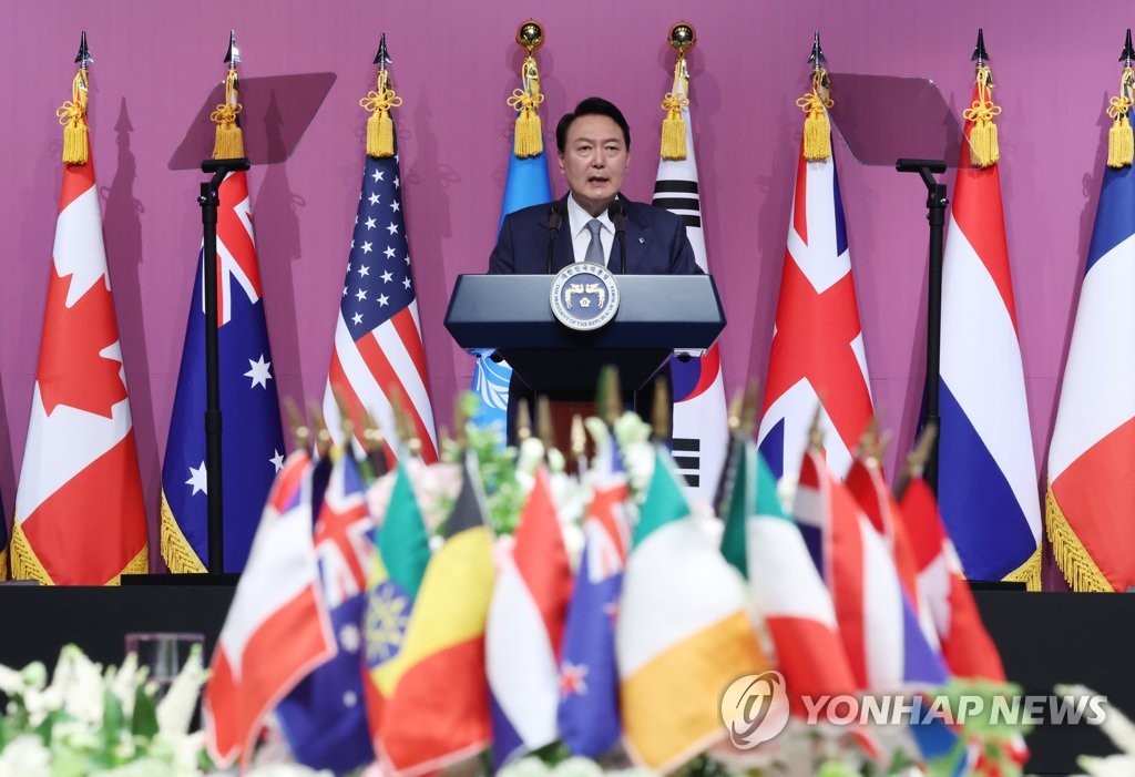Tổng thống Hàn Quốc nêu vấn đề Triều Tiên tại Thượng đỉnh NATO, gọi 'thách thức nghiêm trọng'. (Nguồn: Yonhap)