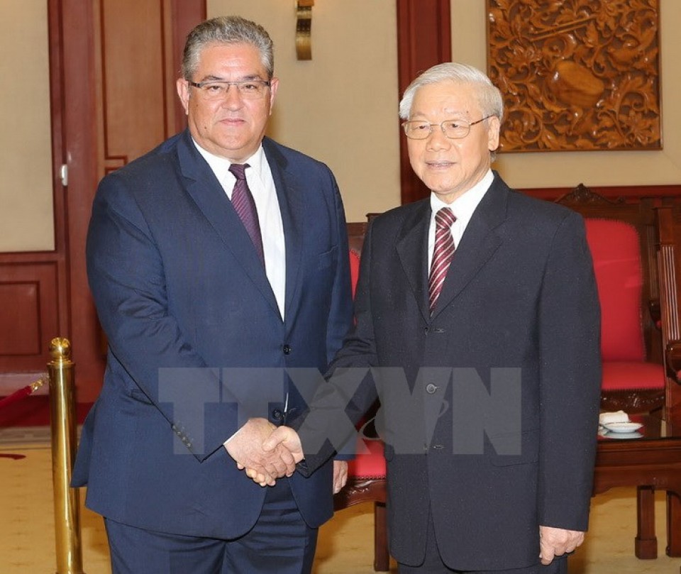 tong bi thu tiep doan dai bieu cap cao dang cong san hy lap