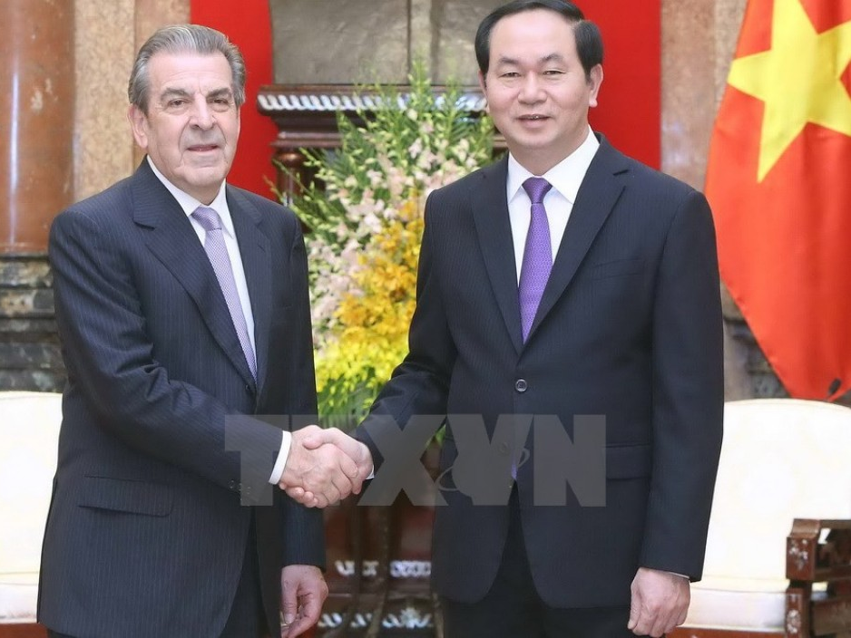 Chủ tịch nước tiếp cựu Tổng thống Chile Eduardo Frei Ruiz-Tagle