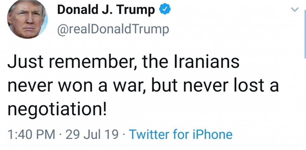 tong thong my iran chua bao gio thua trong dam phan