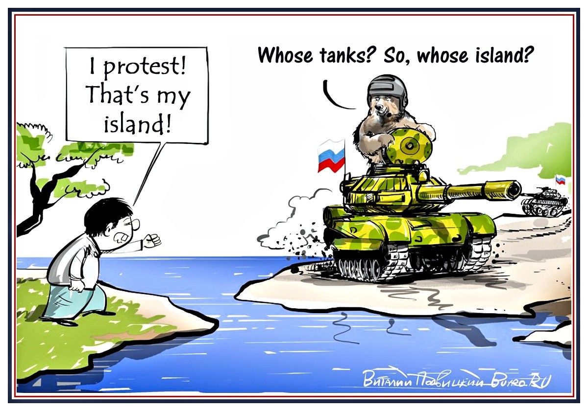 Nga gay gắt tuyên bố sẽ đáp trả cứng rắn hành vi của Nhật Bản, dọa 'tập vài trận' ở Kuril. (Nguồn: Voices from Russia)