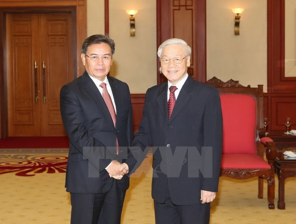 Tổng Bí thư tiếp Chủ tịch Mặt trận Lào Xây dựng đất nước tong bi thu tiep chu tich mat tran lao xay dung dat nuoc