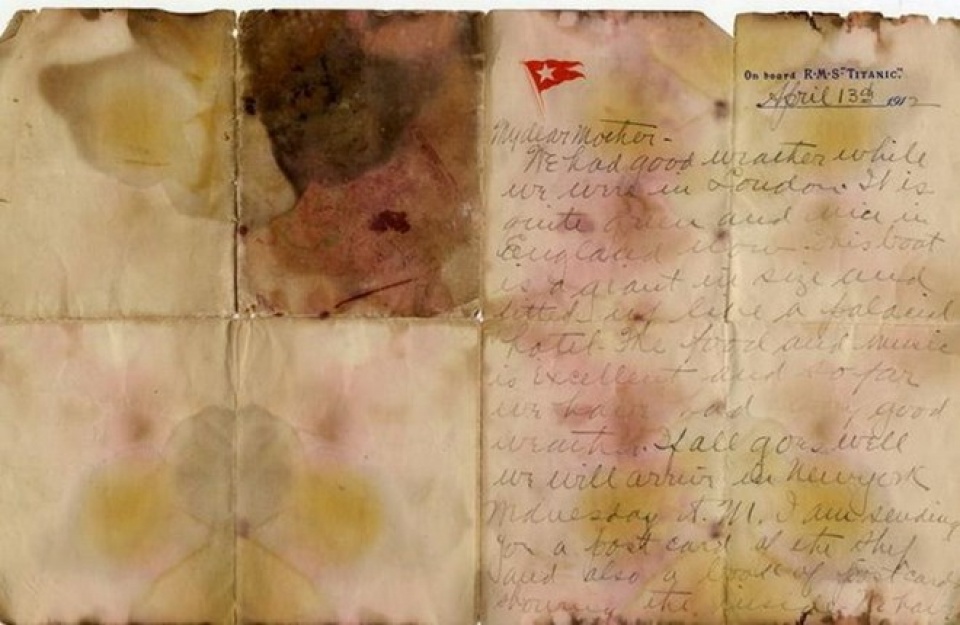 buc thu cua mot nan nhan tau titanic duoc ban voi gia ky luc