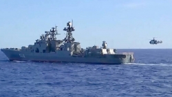 Nga-Trung Quốc kéo tàu chiến ra biển Nhật Bản tập trận chung