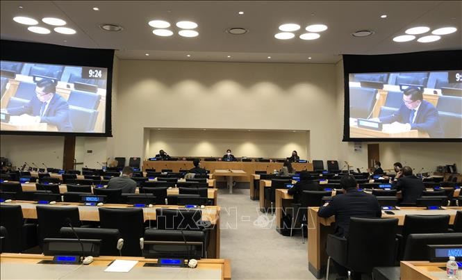 Đại sứ Phạm Hải Anh phát biểu tại phiên họp của Đại hội đồng LHQ ngày 25/10/2021