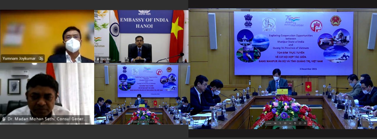 Việt Nam-Ấn Độ tìm kiếm cơ hội hợp tác giữa bang Manipur và tỉnh Quảng Trị. (Nguồn: Đại sứ quán Ấn Độ)