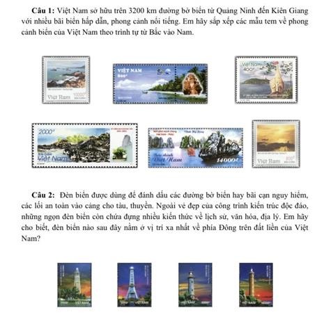 Câu hỏi cuộc thi sưu tập và tìm hiểu tem bưu chính về biển đảo Việt Nam. (Nguồn: TTXVN)