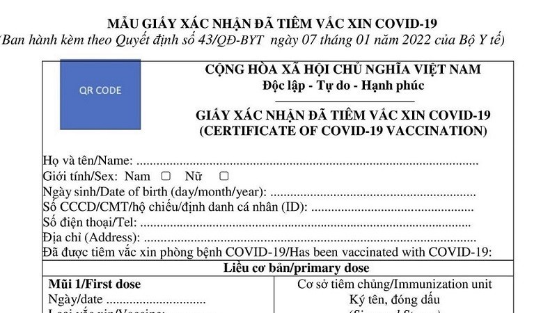 covid19 o viet nam sang 91 tp ho chi minh doi mau mau giay xac nhan tiem vaccine co gi dac biet