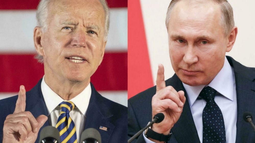 Tổng thống Mỹ Joe Biden điện đàm với người đồng cấp Nga Vladimir Putin. (Nguồn: AFP)