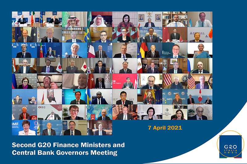 Hội nghị trực tuyến Bộ trưởng Tài chính và Thống đốc Ngân hàng trung ương Nhóm G20 ngày 7/4. (Nguồn: G20.org)